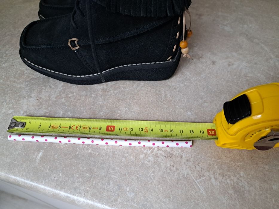 Czarne kozaki dziewczęce, zamszowe rozm 27 Bartek