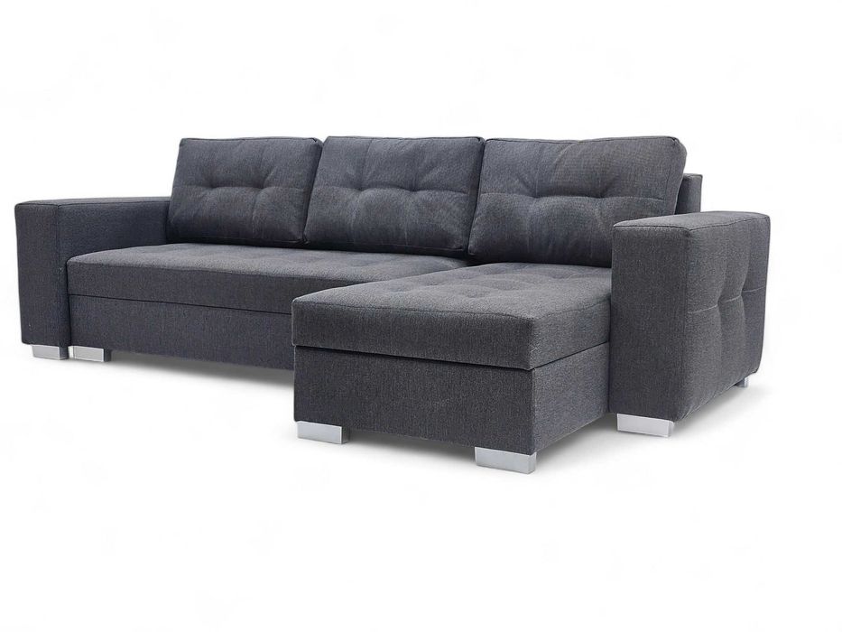 Rozkładany narożnik. Funkcja spania. Sprężyny. 2 pojemniki na pościel