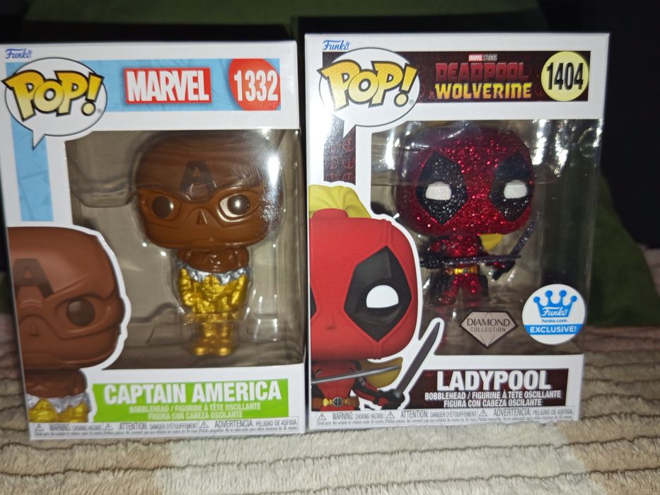 Фигурки Funko Pop Marvel – Lady Deadpool Diamond Exclusive + Captain A