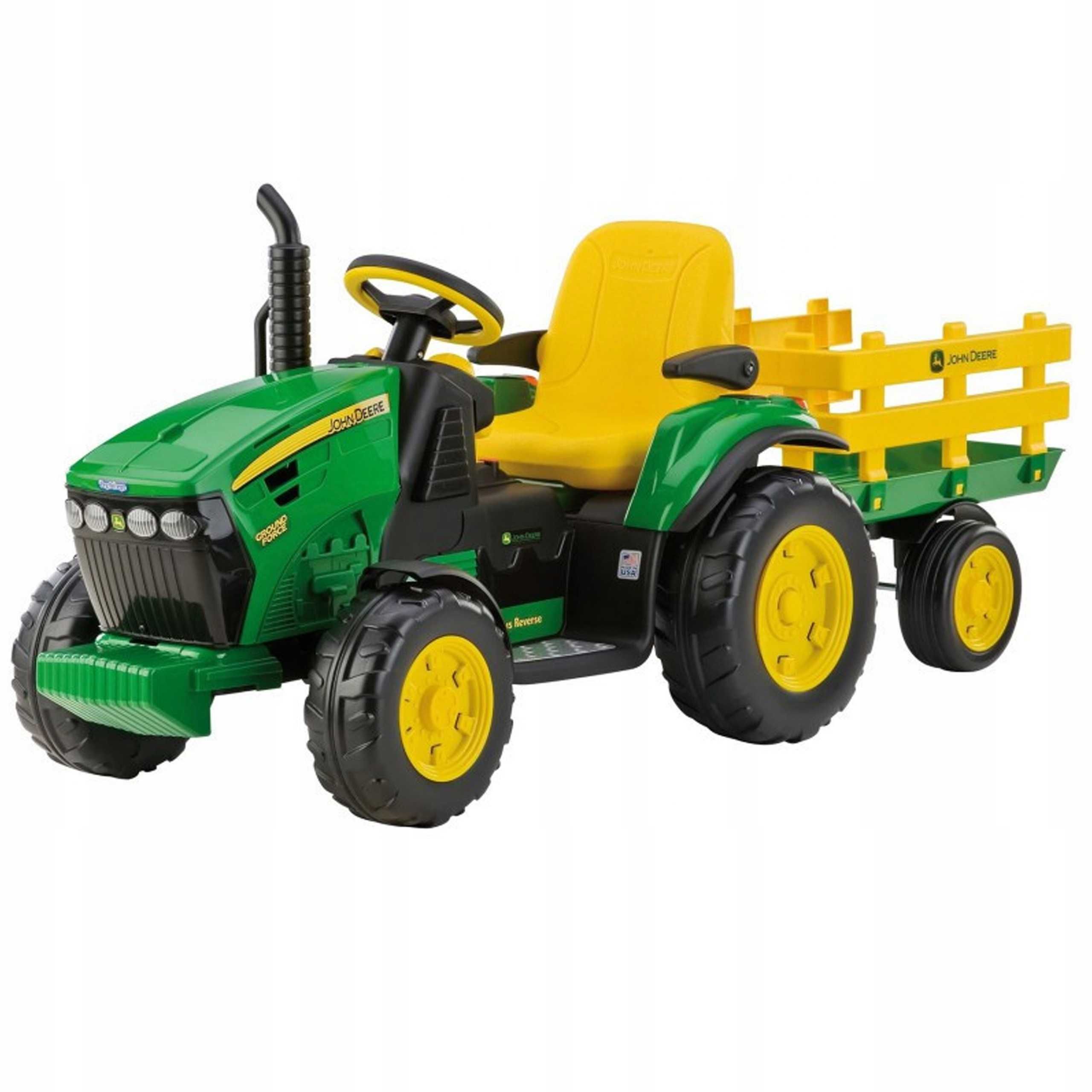 PEG PEREGO John Deere GROUND FORCE traktor 12V +