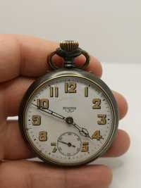piękny i rzadki wojskowy zegarek kieszonkowy I wś Hebdomas  8 Days