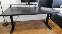 Ergonomiczne biurko elektrycznie regulowane 160x80 czarne GWARANCJA