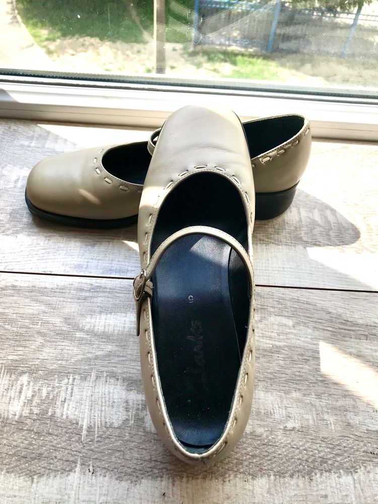 Clarks туфли кожаные балетки мокасины 38 р 24,5см