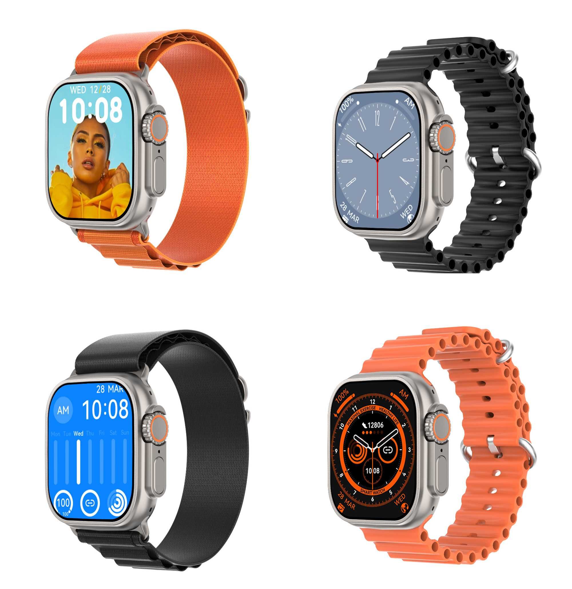 SMARTWATCH MĘSKI DAMSKI DT8 ULTRA MAX rozmowy polskie menu 2 paski sms