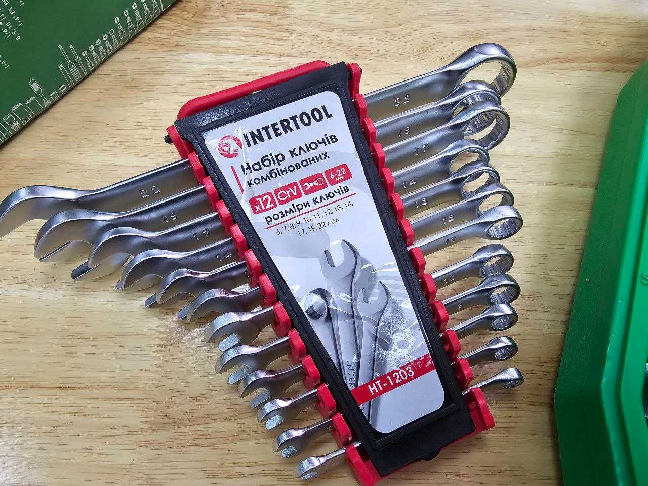 Комплект Набір Інструментів Intertool 108 шт.+ Рожкові ключі зі Сталі