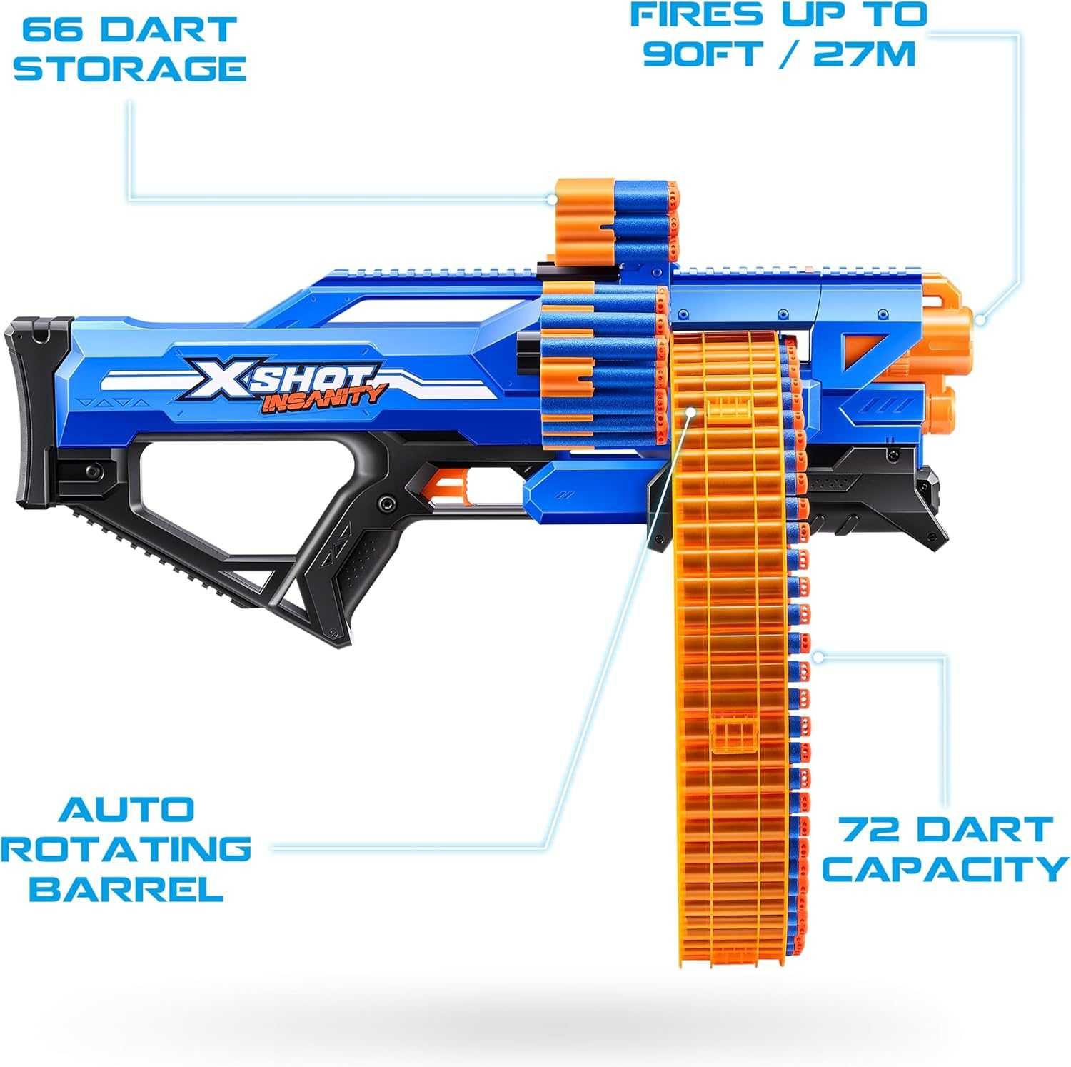 X-Shot Insanity Mad Mega Barrel by ZURU