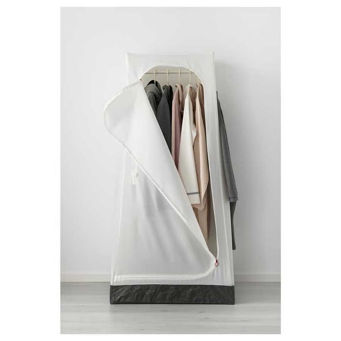 Szafa IKEA VUKU 74 x 149 x 51 cm biały, czerń perlista