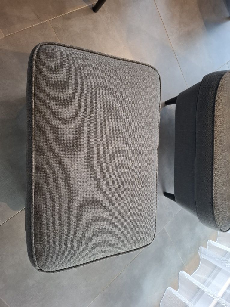 Zestaw Ikea Strandmon, sofa, uszaki, podnóżek