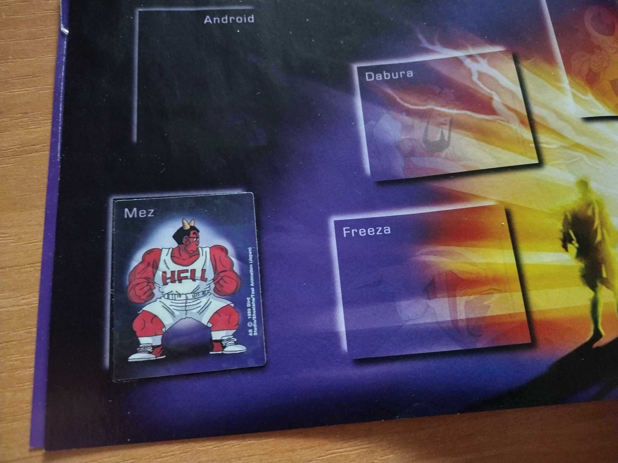 Dragon Ball Z - album na naklejki, zawiera pojedyncze naklejki