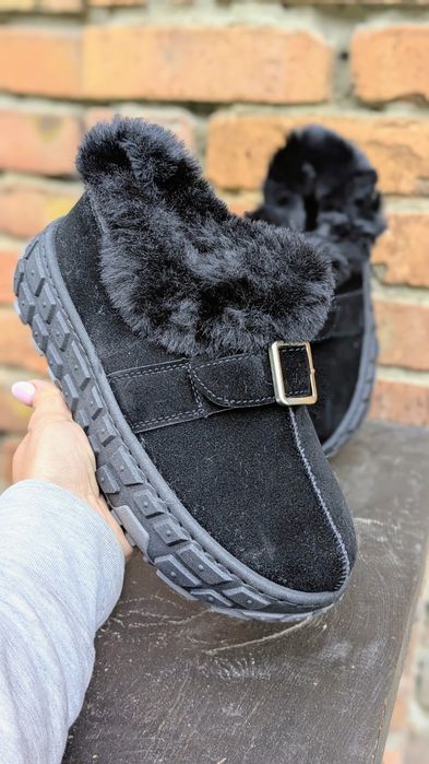 Уги  на платформі  лофери утеплені  чорні на платформі 36,37,39,40