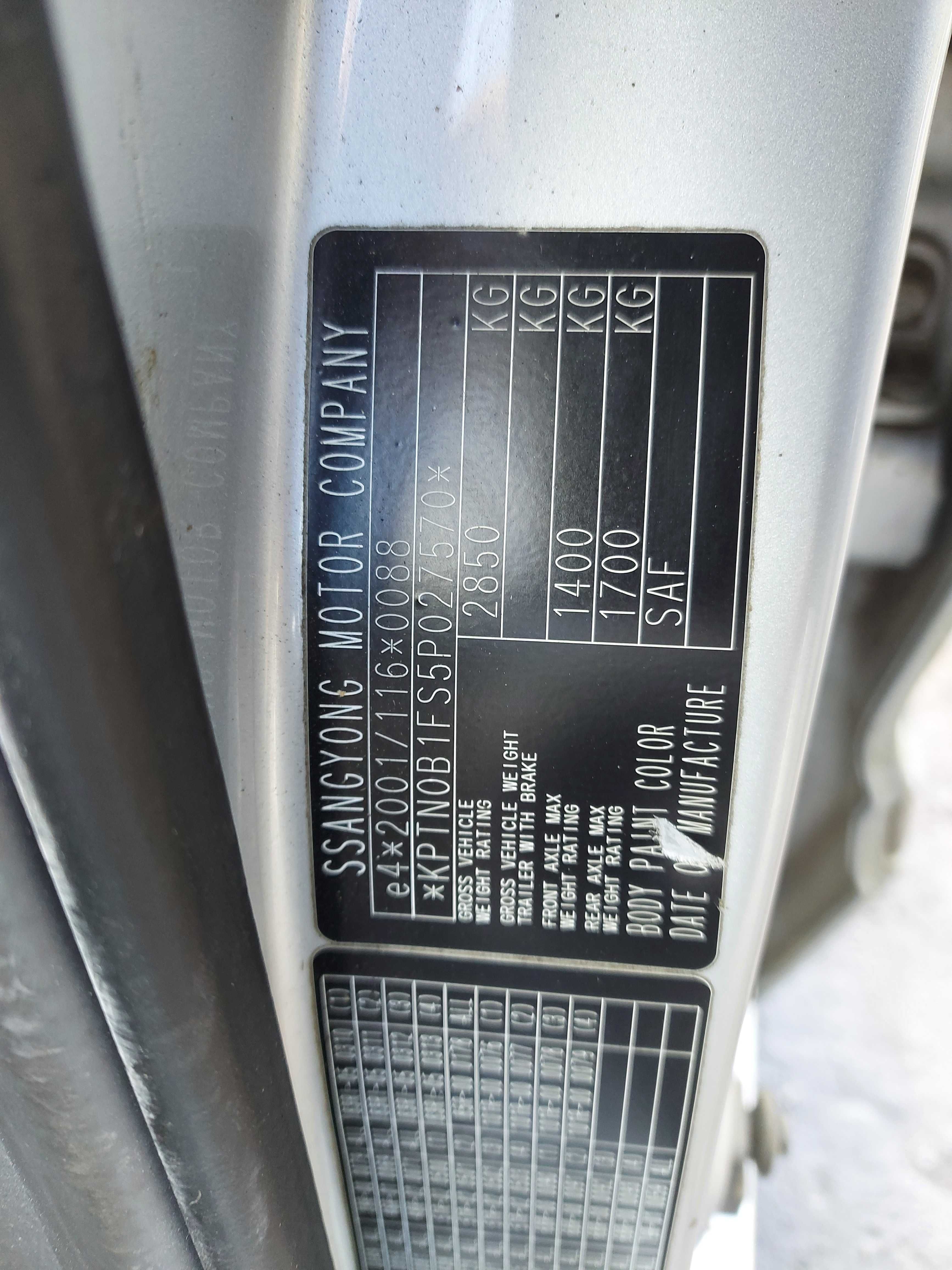 SsangYong Rodius I SAF błotnik przedni lewy FV dostawa