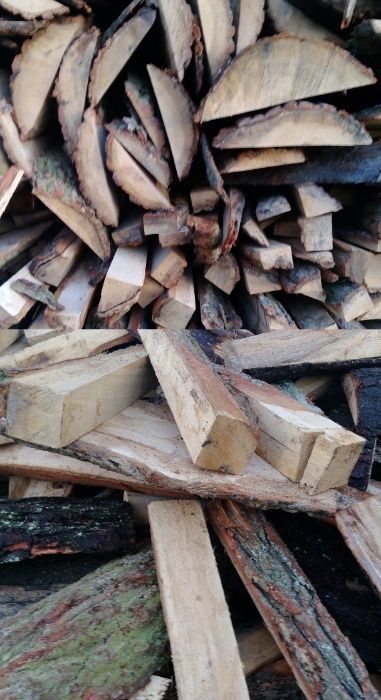 Drewno opałowe suche dąb dębowe gotowe do pieca