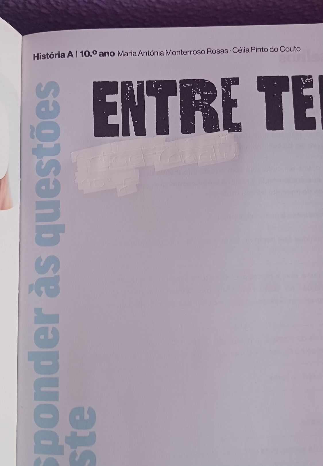 Livro "entre tempos" 10° ano