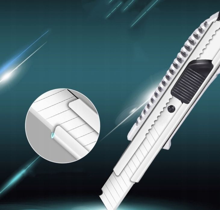 Nóż do tapet tapeciak nożyk metalowy wymienne ostrza 18mm łamane