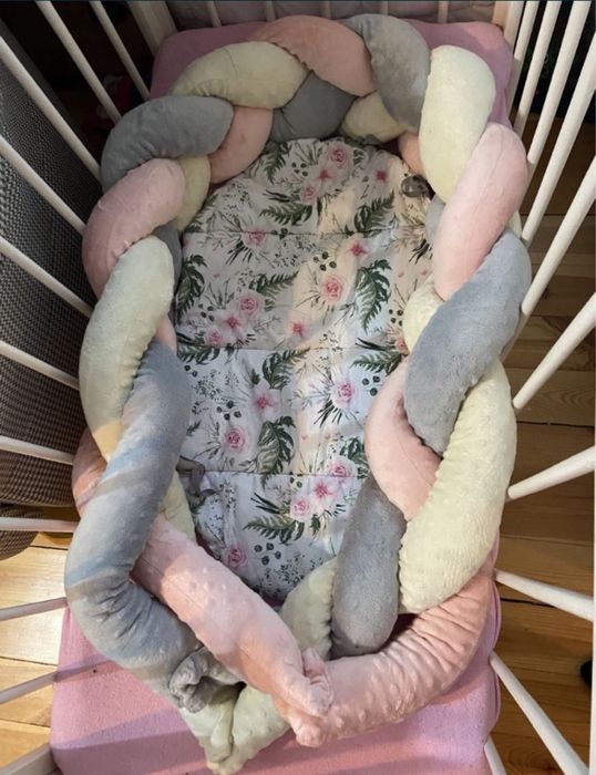 Kokon niemowlęcy bawełniany warkocz