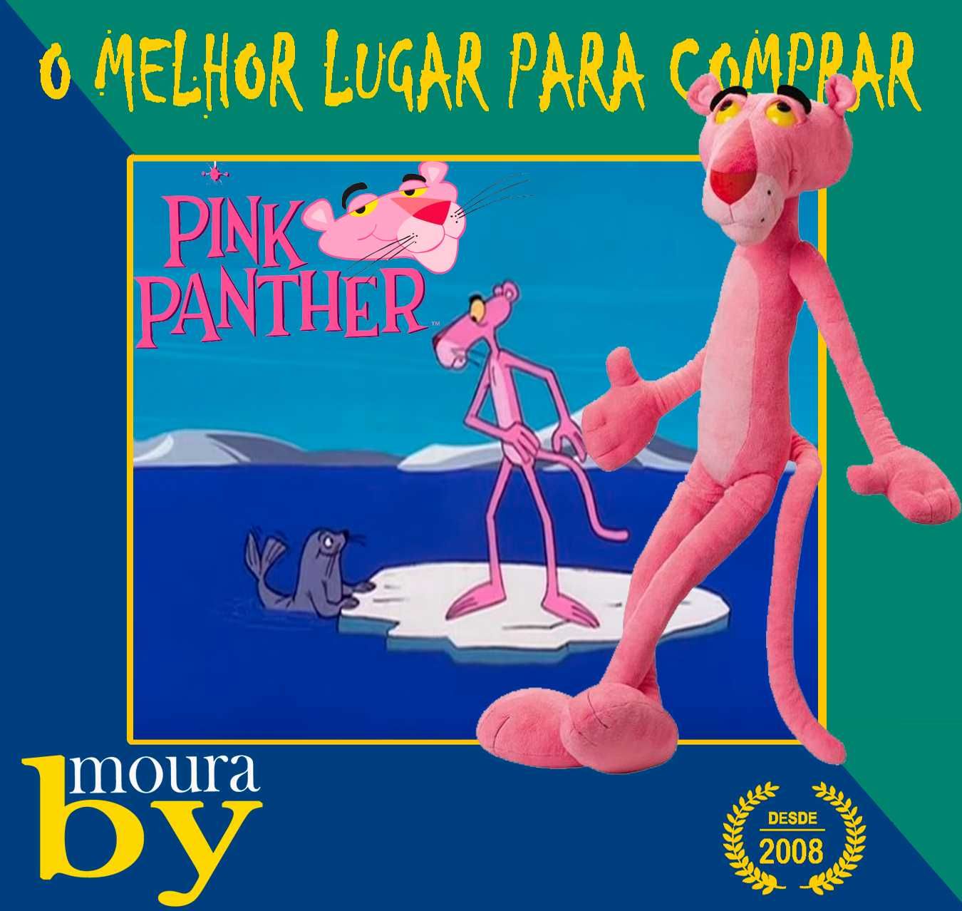 Pantera Cor de Rosa Peluche the pink panther Tv 40cm boneco