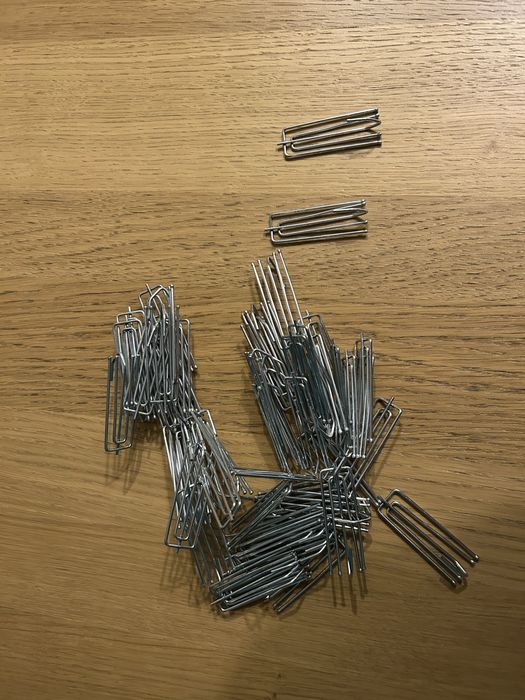 Metalowe Haczyki do zasłon firanek 60 sztuk ze stali nierdzewnej