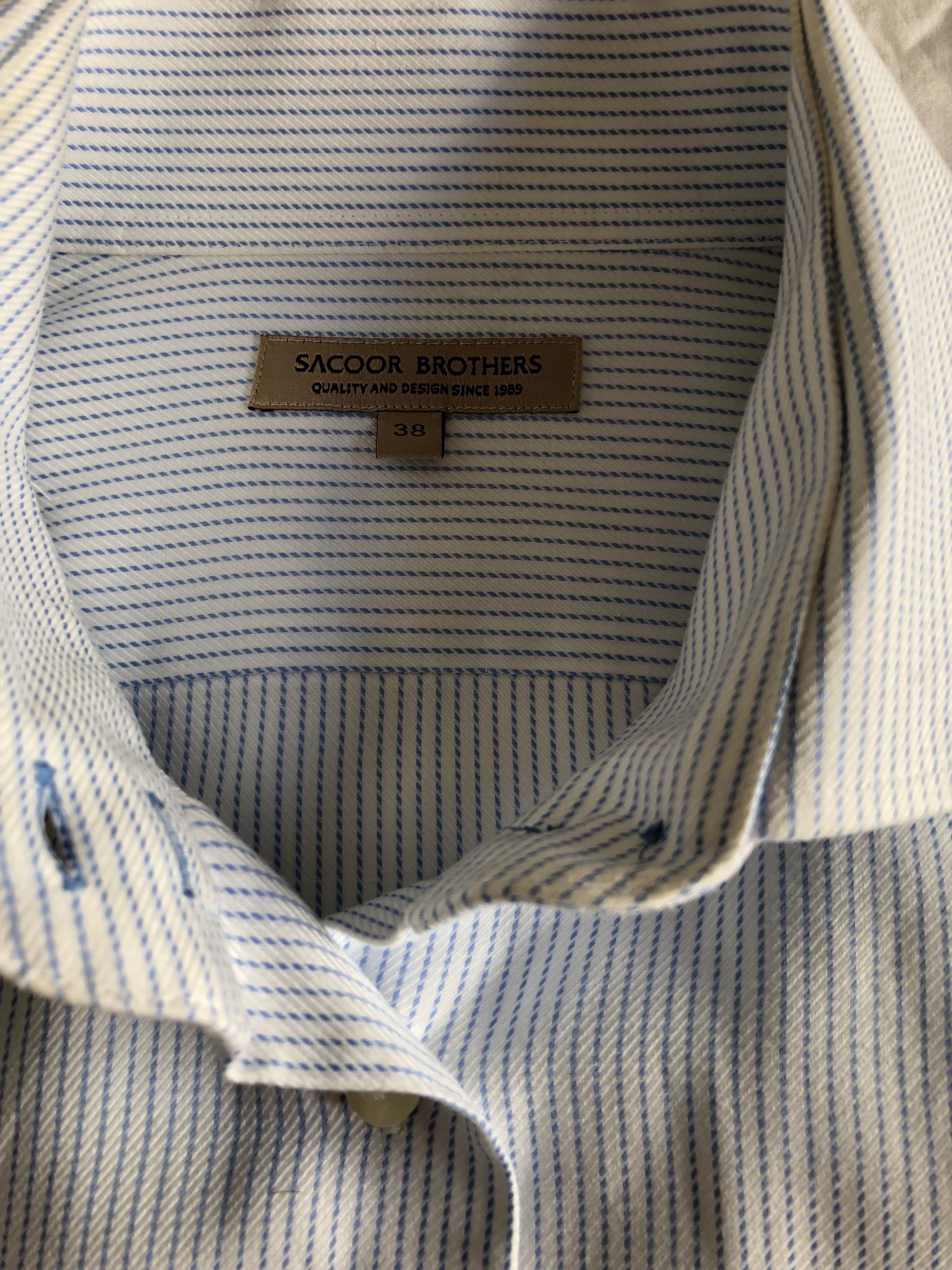 Camisa riscas azuis | 38 | Sacoor Brothers