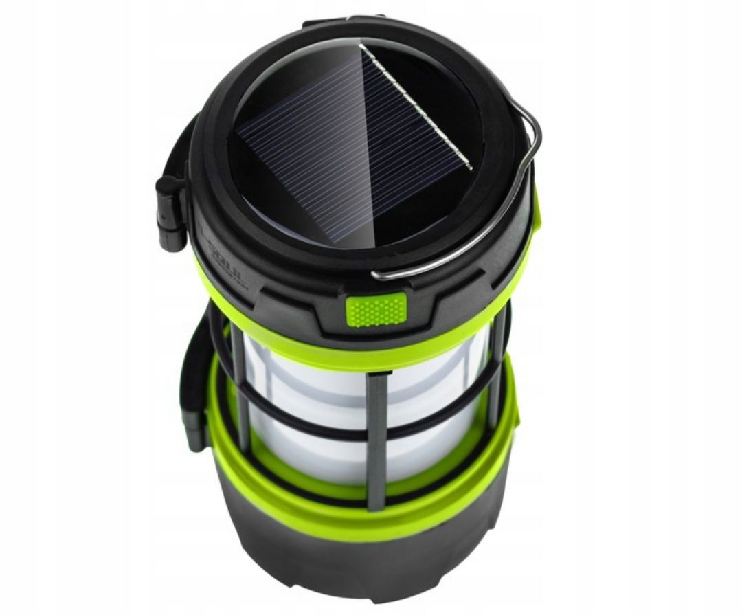 Latarka akumulatorowa solarna turystyczna 20W LED USB szperacz halogen