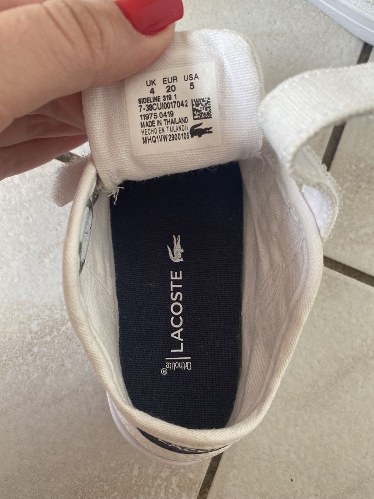 Buty dzieciece lacoste białe