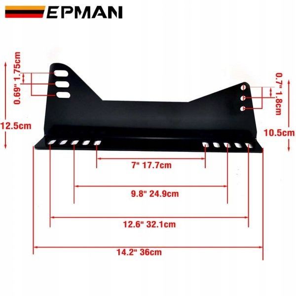 Mocowanie Boczne Fotel Kubełkowy Stalowe Szyny Uniwersalne Epman