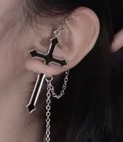 Brinco Cruz com corrente - portes grátis
