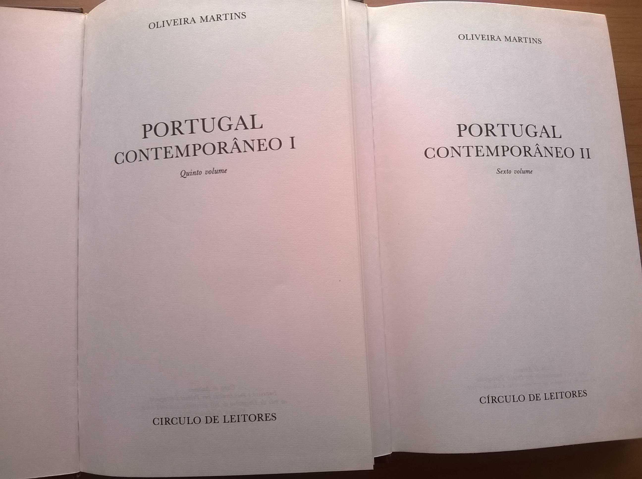 Portugal Contemporâneo (em 2 vols) - Oliveira Martins