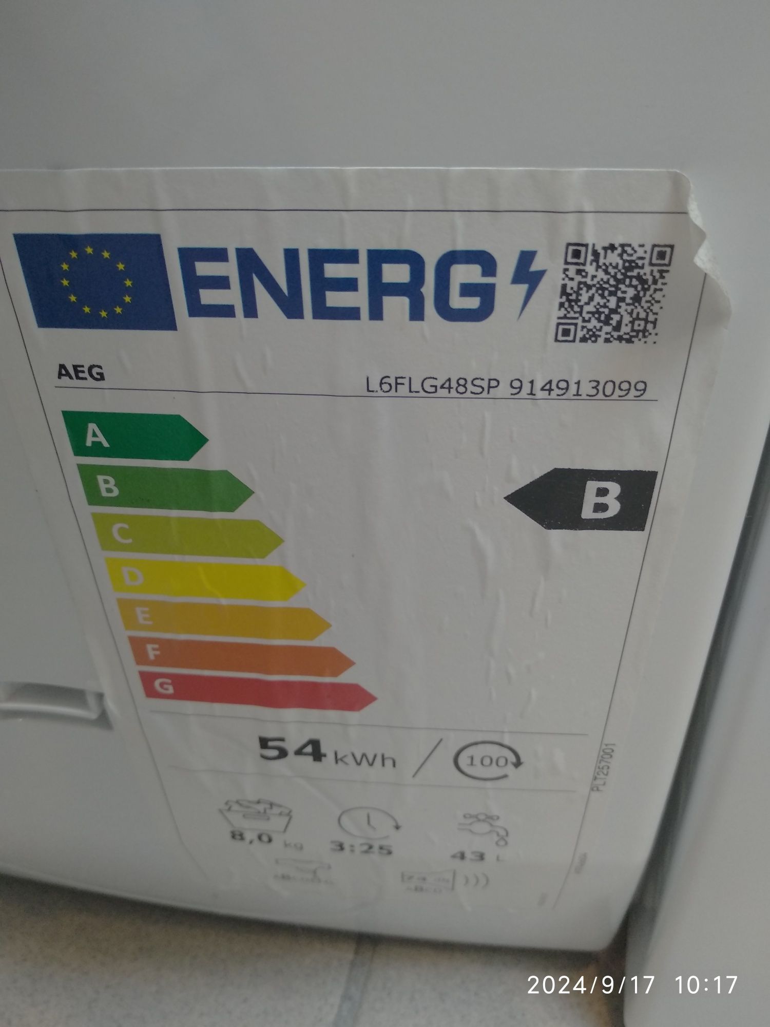 OUTLET Janki ul Wspólna 6 Pralka AEG L6FLG48SP