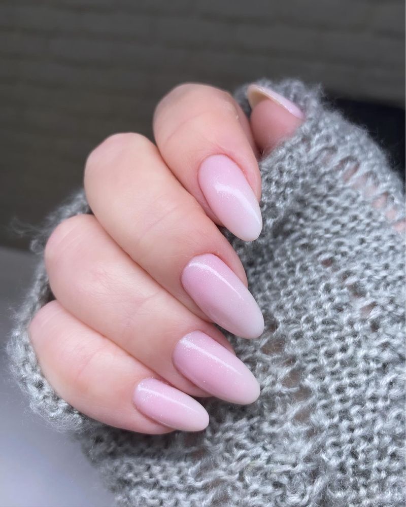 Paznokcie hybrydowe żelowe manicure japonski klasyczny