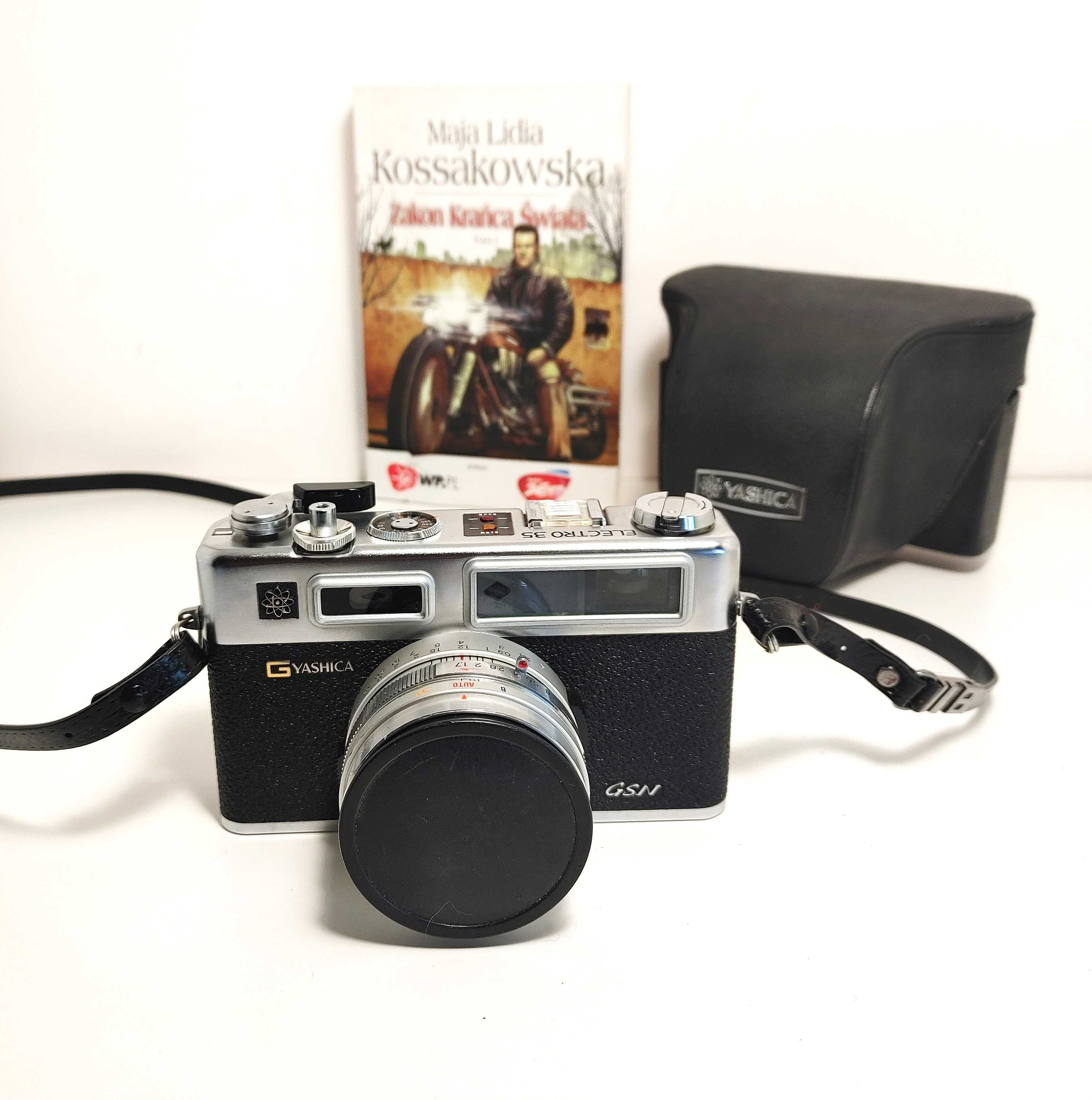 KOLEKCJONERSKA Yashica Electro 35 GSN z dwoma converterami i wizjerem