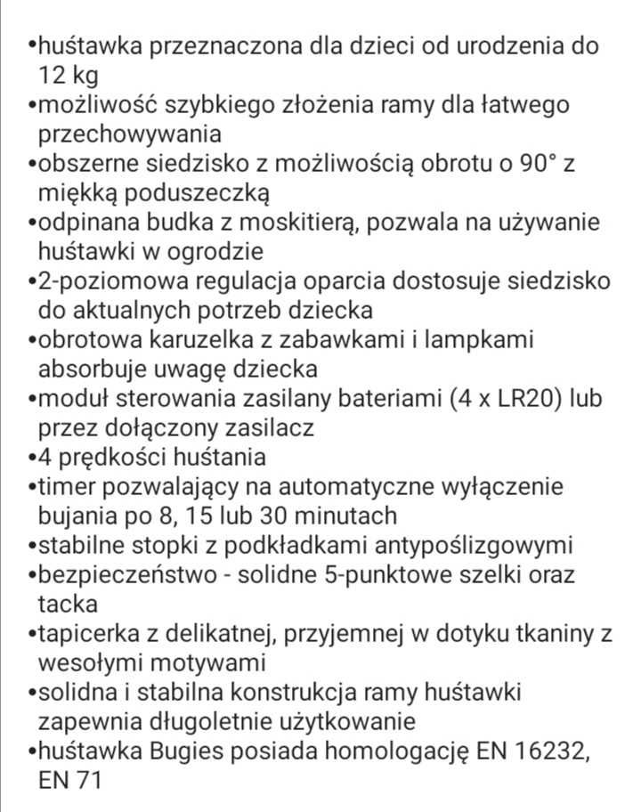 Huśtawka Bujak Caretero Szary