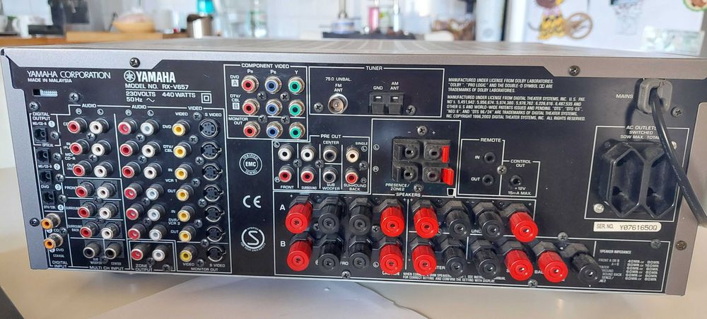 Amplituner Yamaha RX-V657 z pilotem