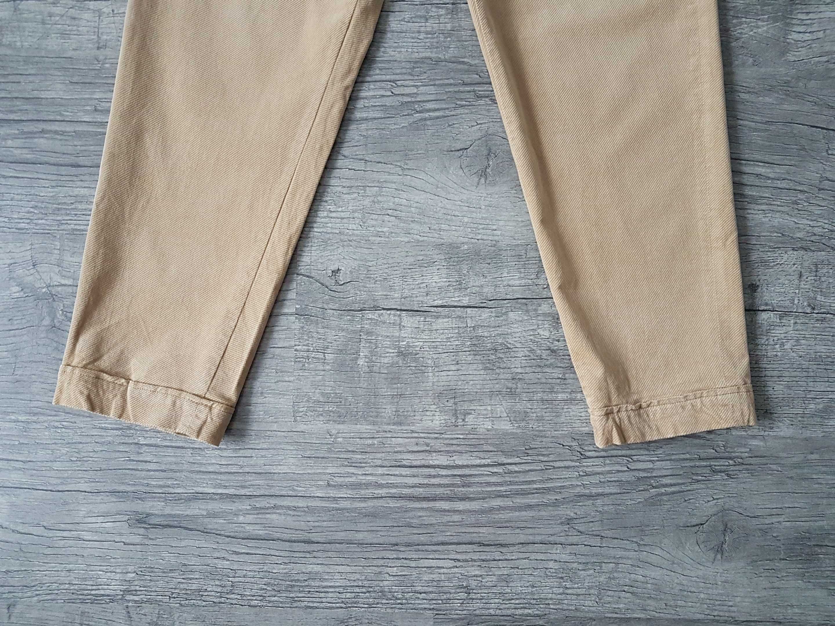 ESPRIT damskie spodnie sztruksowe beżowe roz. 42 bawełniane