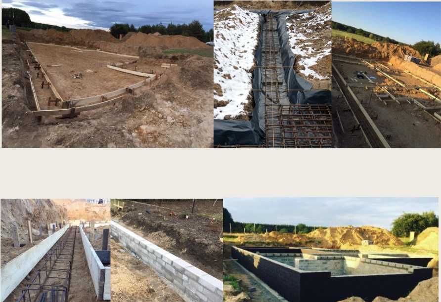 Fundamenty. Płyta fundamentowa, ławy fundamentowe. Wolne terminy