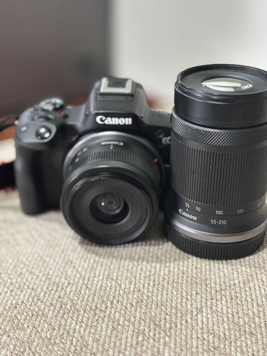 Canon EOS R50 + Duas Lentes RF-S 18-45mm e 55-210mm