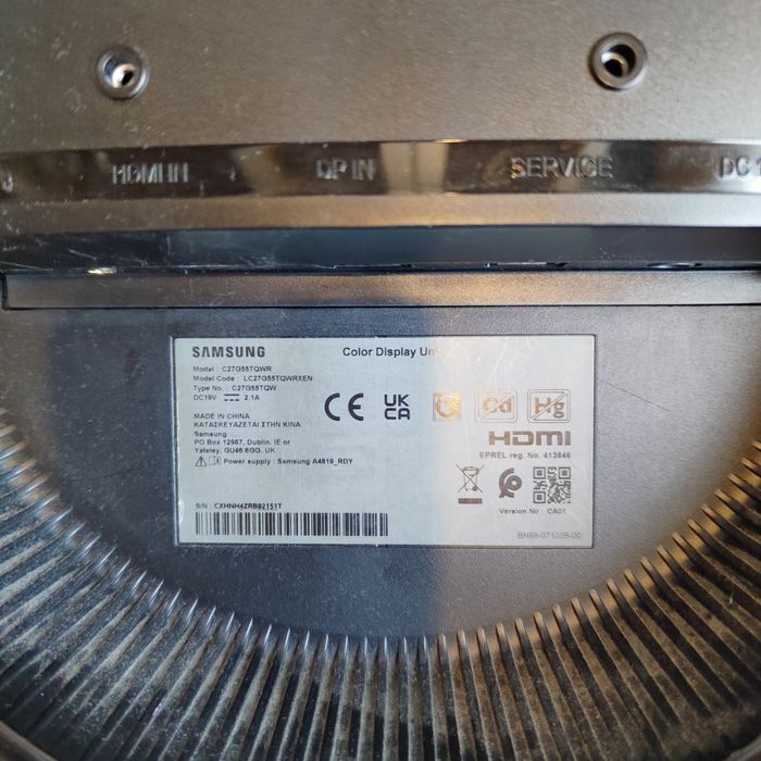 Monitor Samsung Model-C27G55TQWRXEN