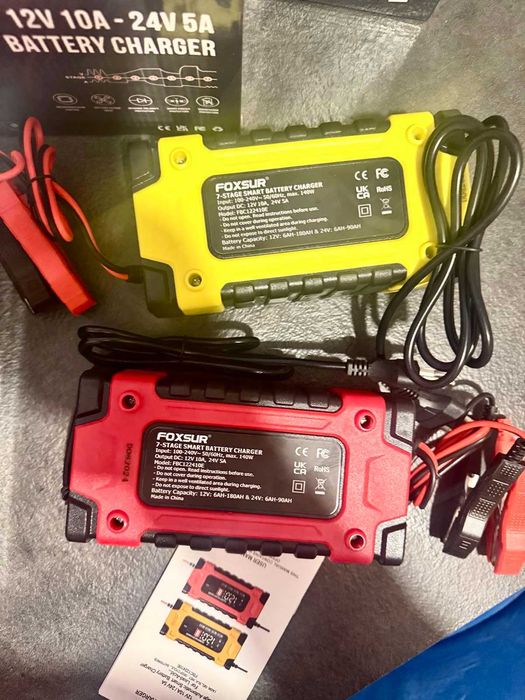 Зарядний пристрій  Foxsur 12V-24V 10A ОРИГІНАЛ