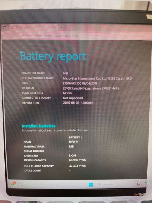 Portátil MSI GS63 Stealth 8RE de 15,6"