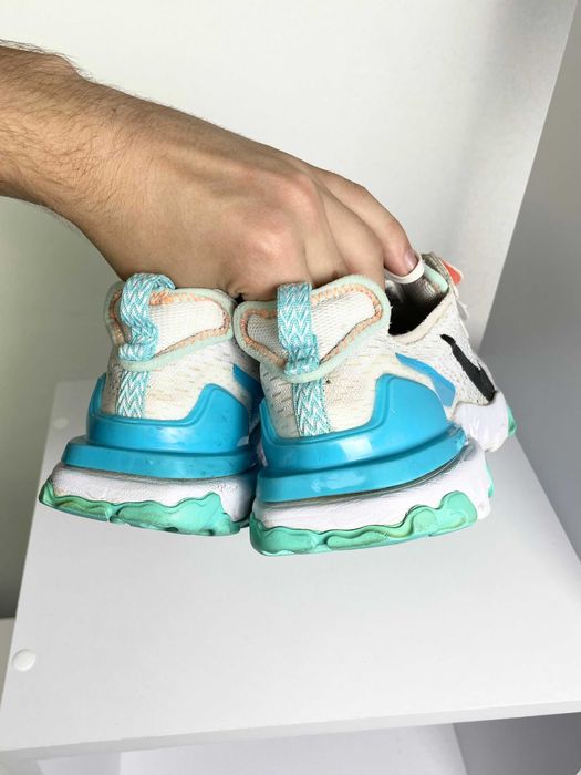 nike react vision gs white total orange як НОВІ!!! кросівки спортивні