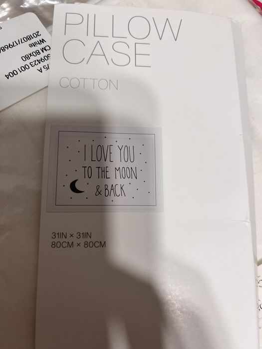 Декоративная Наволочка H&M, «I Love You to the Moon and Back»