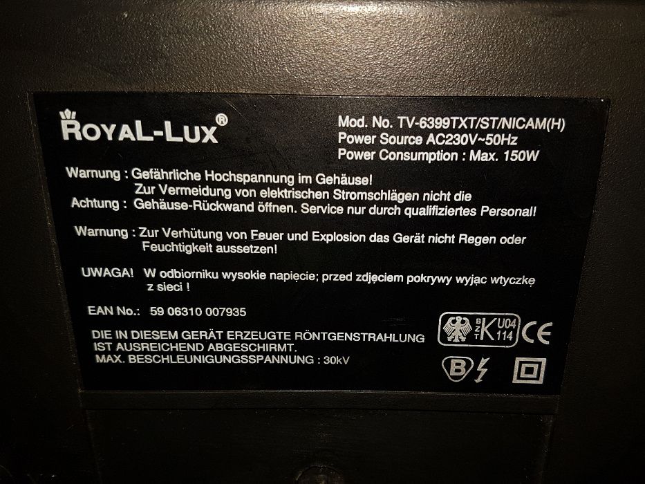 Telewizor kineskopowy Royal Lux