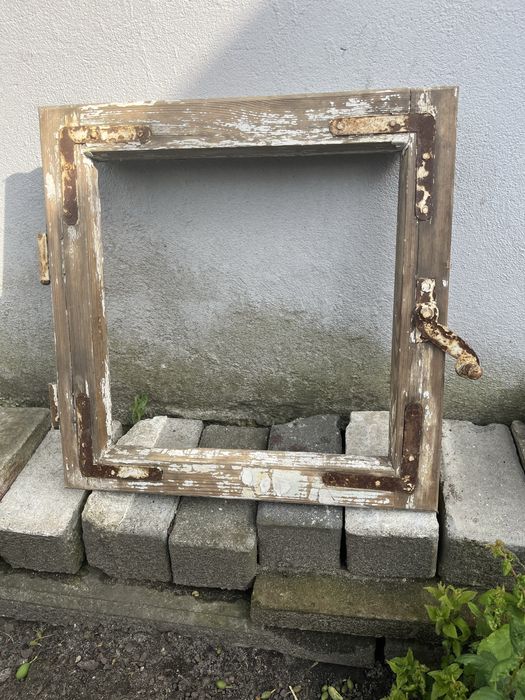 Drewniana rama okienna prowansalski rustykalny DIY vintage home