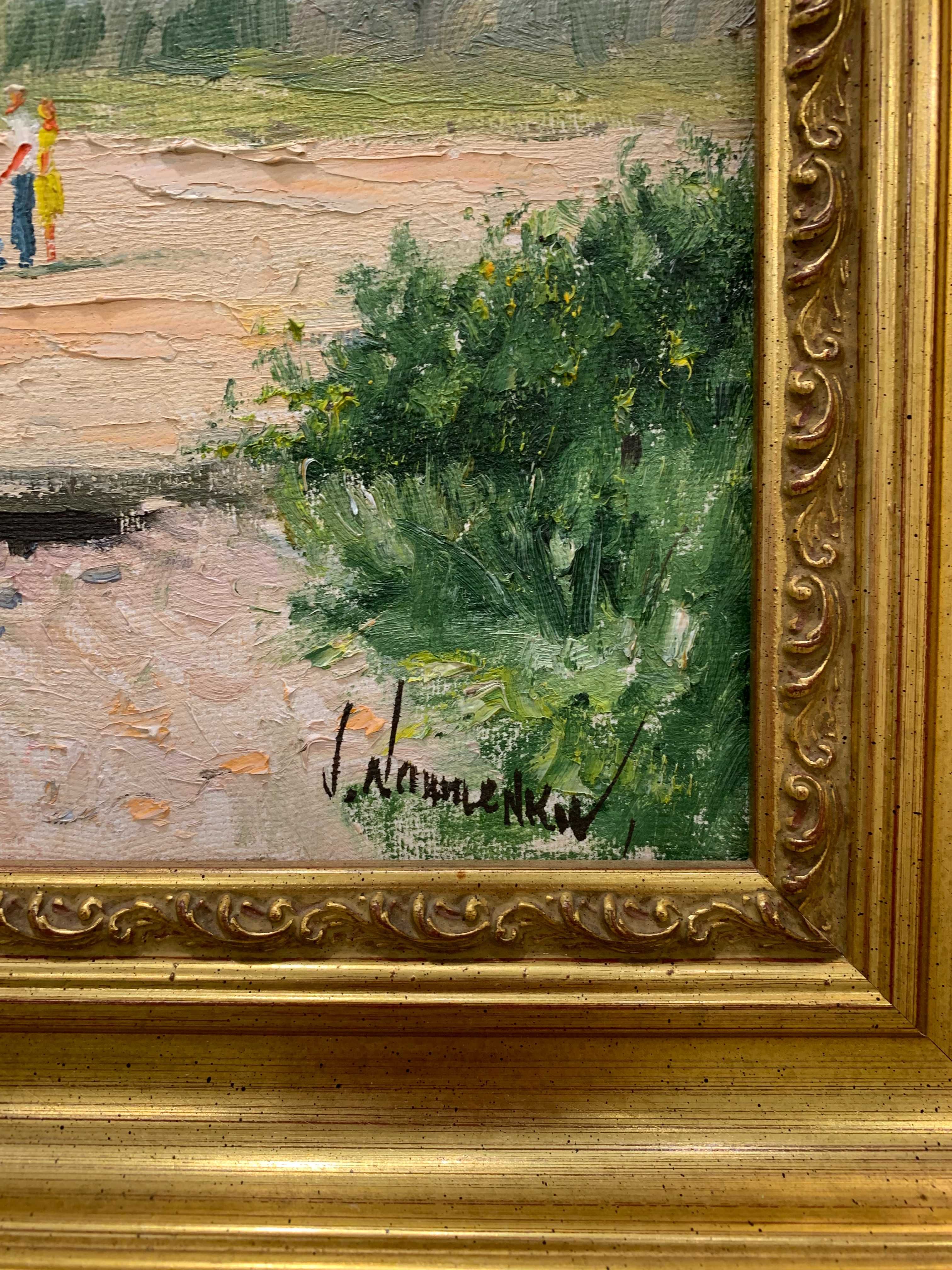 Картина"Корабель Волна"з підписом.Олія на полотні в дерев.рамі.44*54см