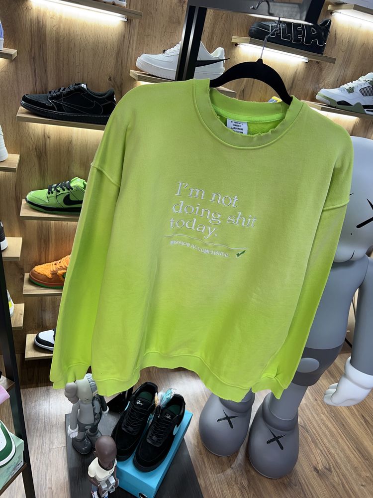 Світшот Vetements “Not Doing Shit Today” Green