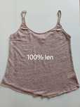 Lniany basicowy top/koszulka na ramiączka H&M rozm. M