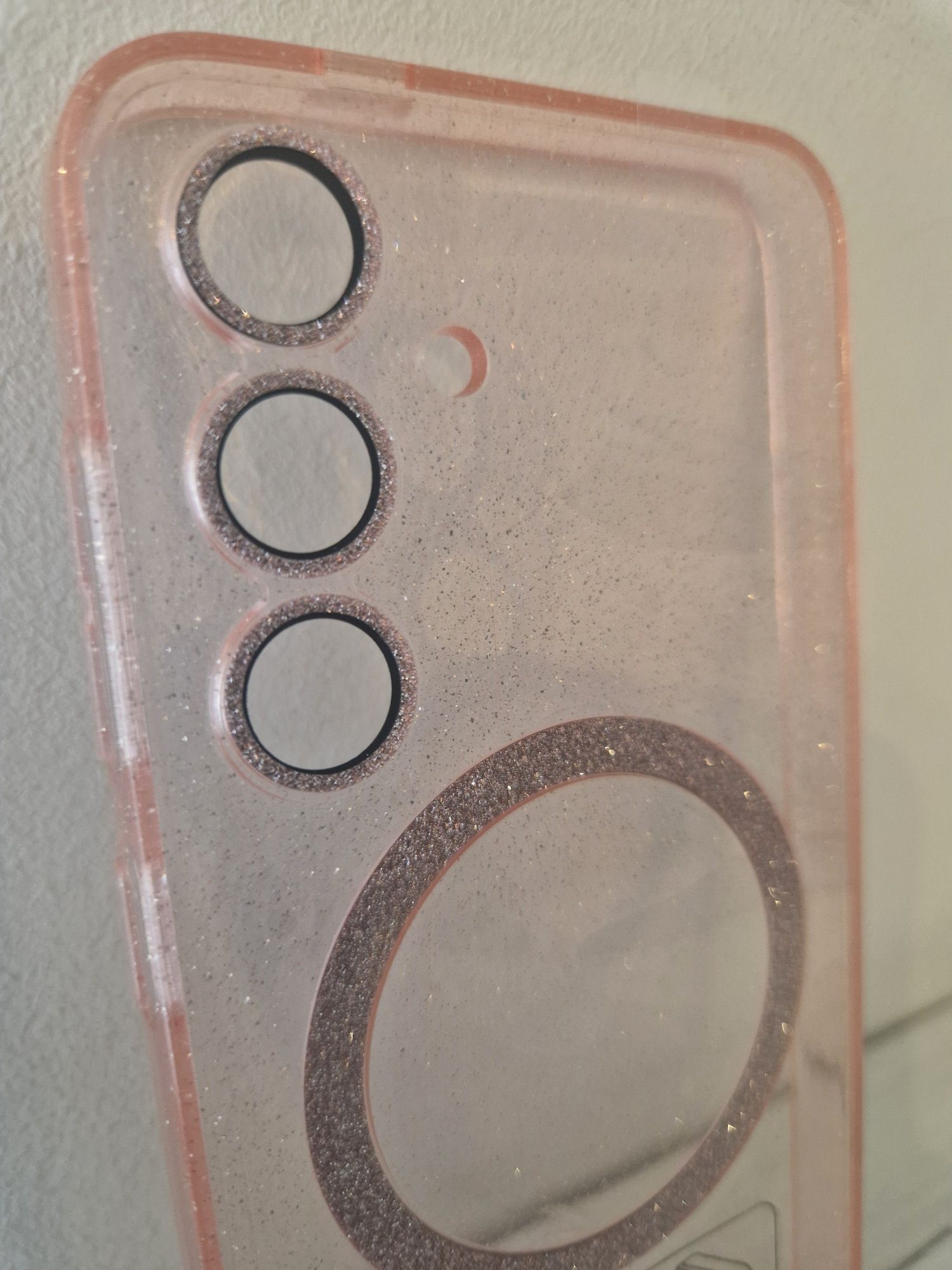 Glitter Magsafe Case do Samsung Galaxy S23 różowy clear