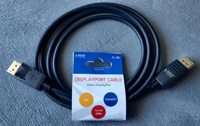 Kabel Savio DisplayPort - DisplayPort CL-85 1,8m