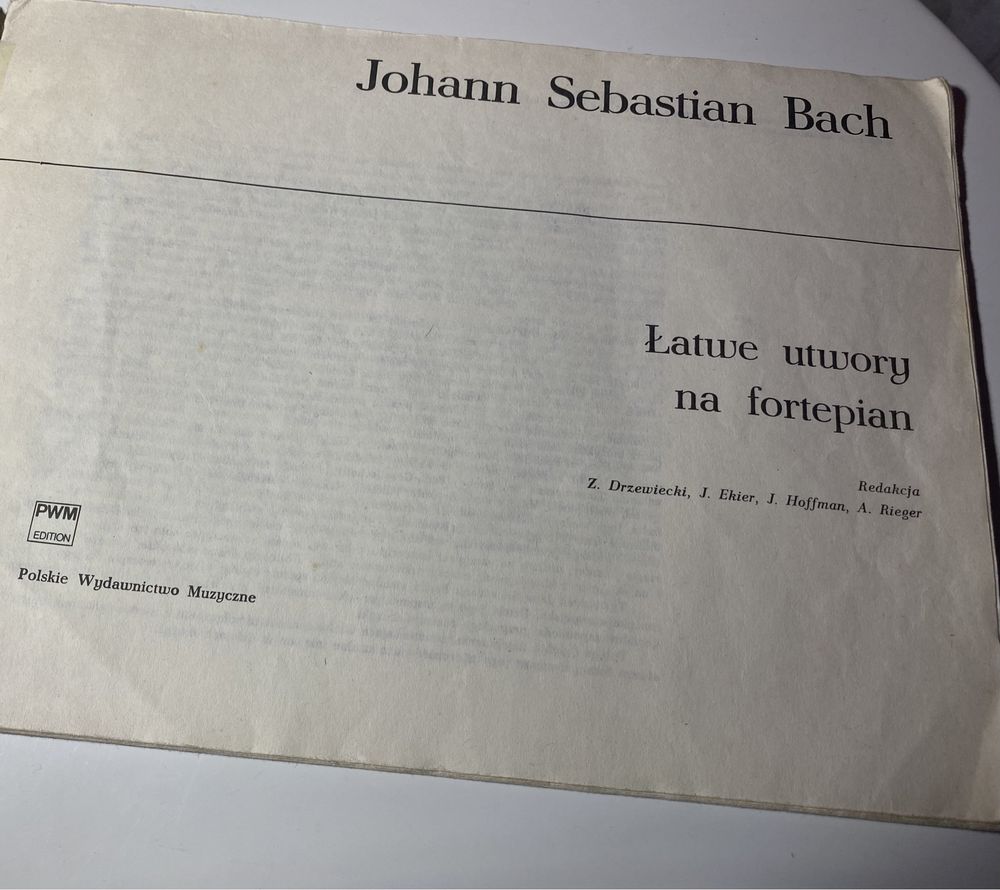 Łatwe utwory na fortepian J. S. Bach