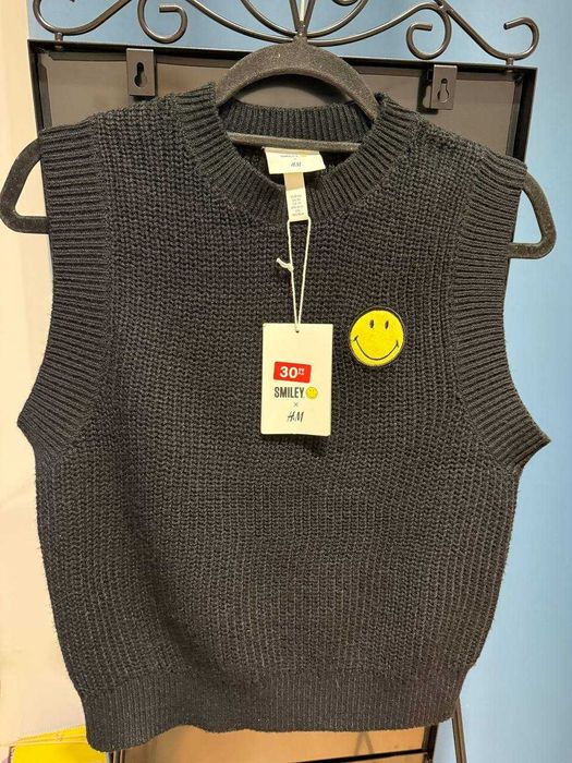 bezrękawnik z dzianiny