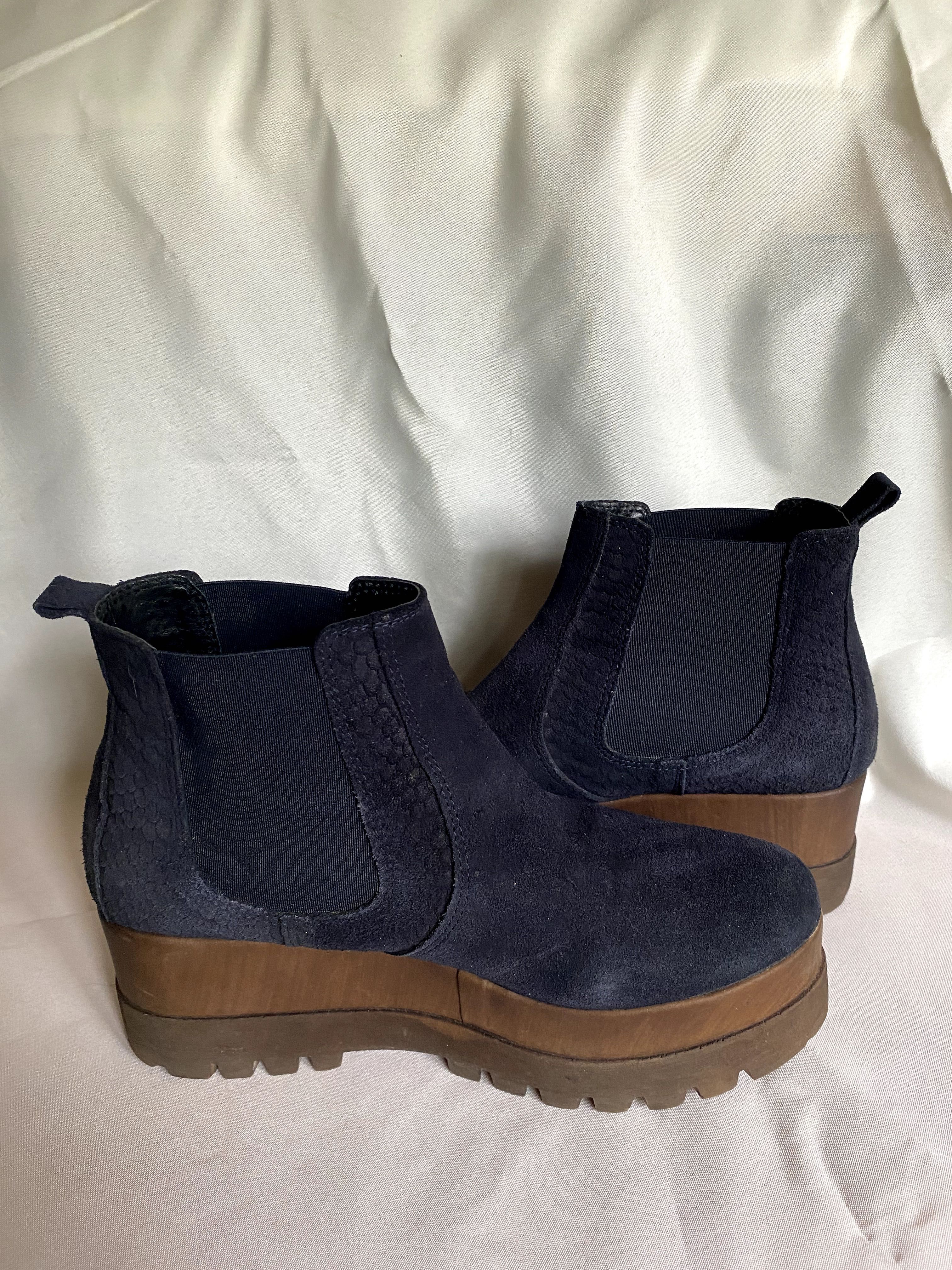 Botas de Senhora azuis escuras